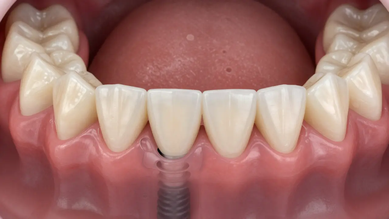 Zubní řada po ztrátě moláru s posunutím zubů