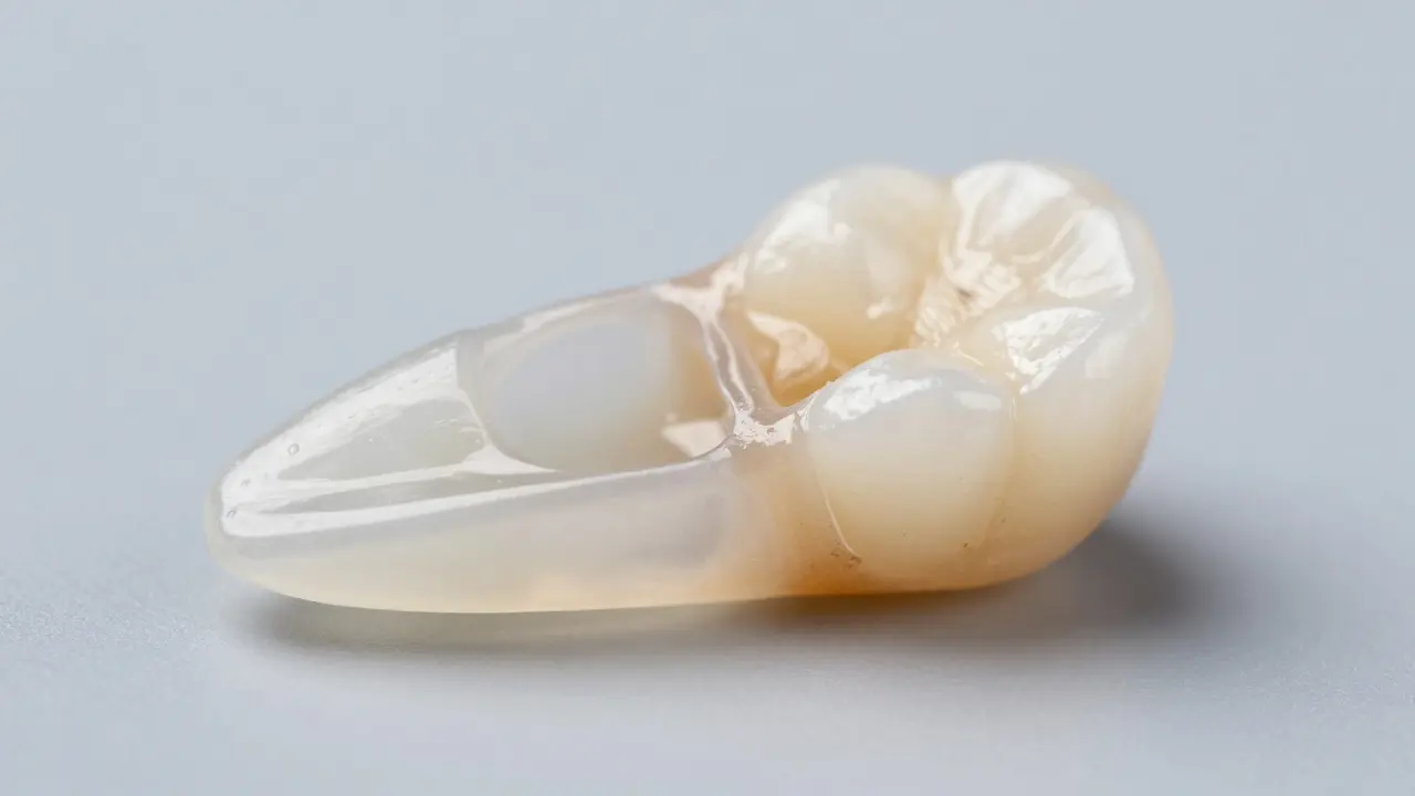 Barevně laděný kompozitní inlay pro estetickou obnovu zubu