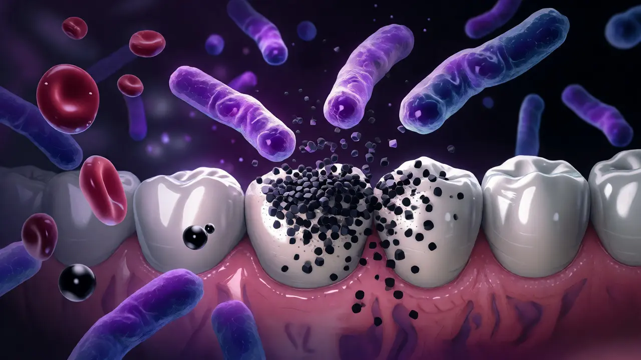 Ilustrace chromogenních bakterií tvořících tmavé pigmenty